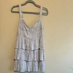 Altar'd State Light Blue SmockedSz.Medium Mini Dress  Floral Embroidery Pelum